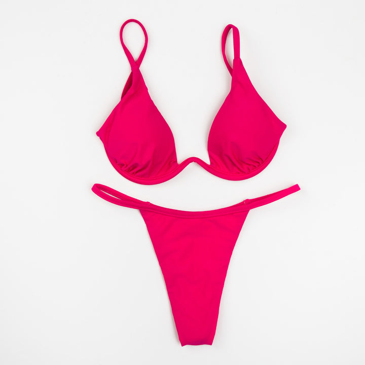 Women triangle bikini with shimmering top and adjustable straps Mune Fashion