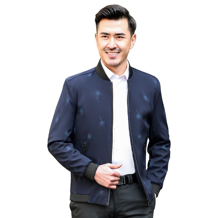 Men's Lightweight Water-Repellent Bomber Jacket with Zipper Pockets and Ribbed Cuffs Mune Fashion