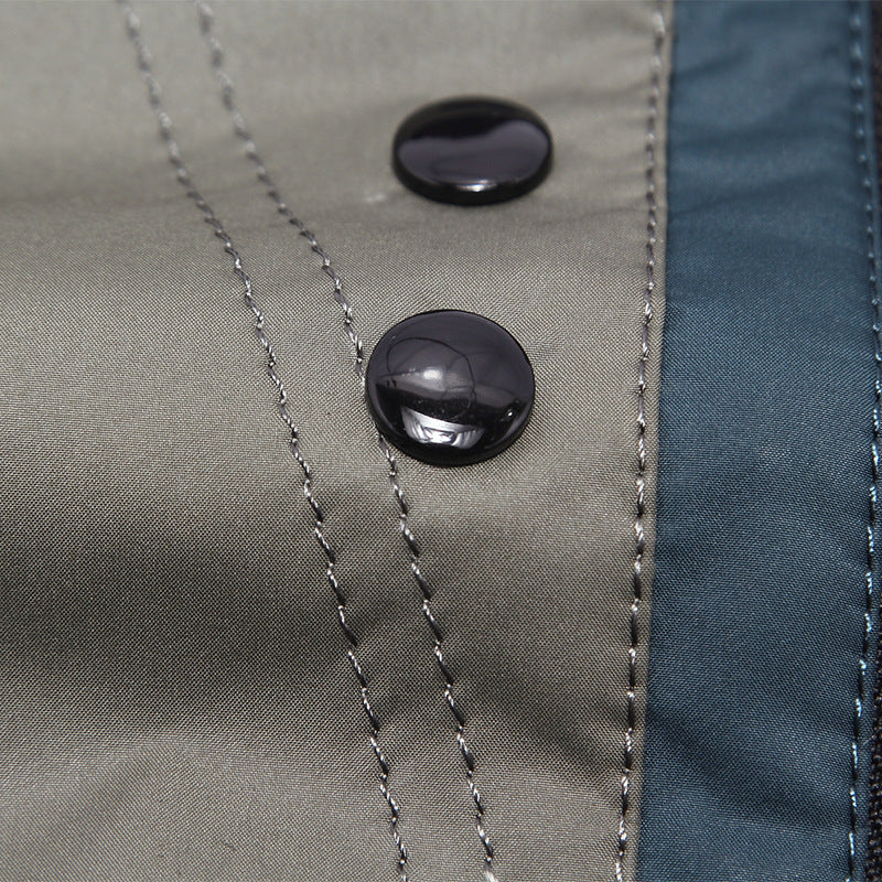 Men's transitional jacket with stand-up collar and patterned lining Mune Fashion