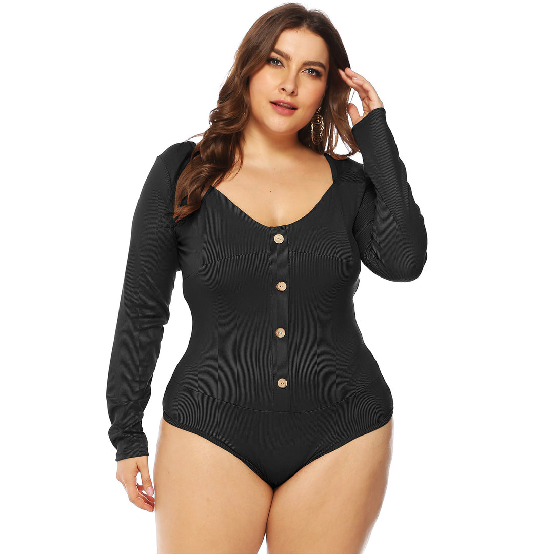Ladies jumpsuit with long sleeves and button details Mune Fashion