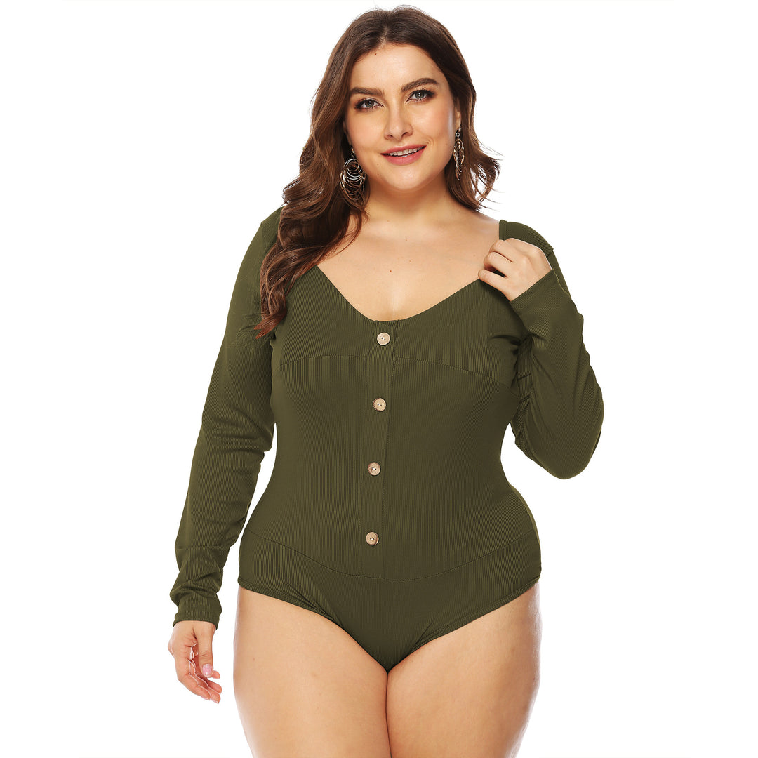 Ladies jumpsuit with long sleeves and button details Mune Fashion