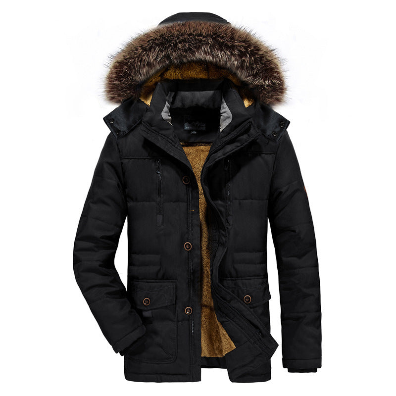 Men's winter jacket with removable hood Mune Fashion