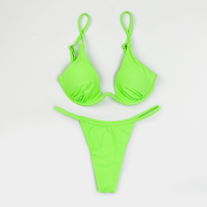 Women triangle bikini with shimmering top and adjustable straps Mune Fashion