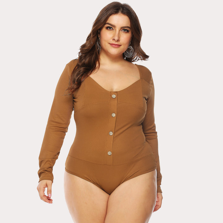 Ladies jumpsuit with long sleeves and button details Mune Fashion