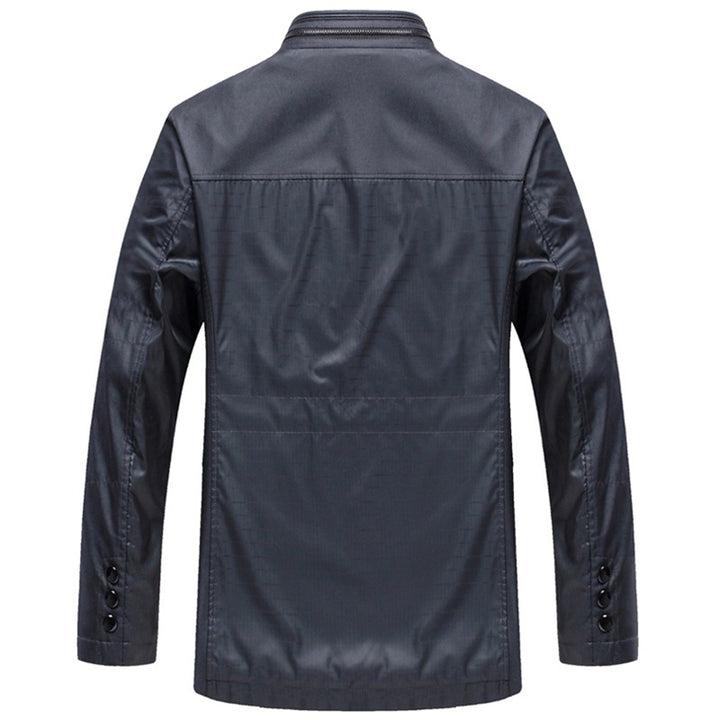 Men's lightweight travel utility jacket with quilted sleeves, concealed zipper, and checked lining Mune Fashion