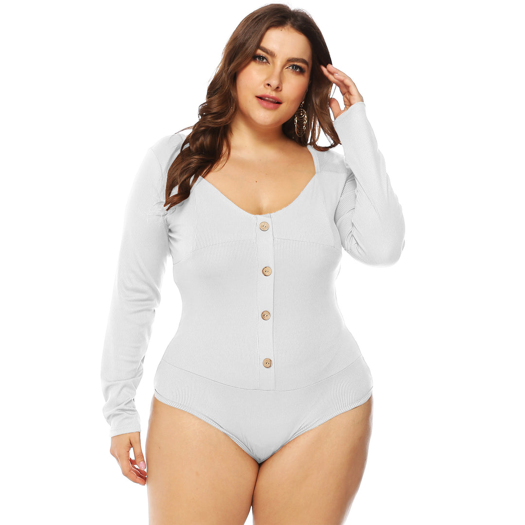 Ladies jumpsuit with long sleeves and button details Mune Fashion