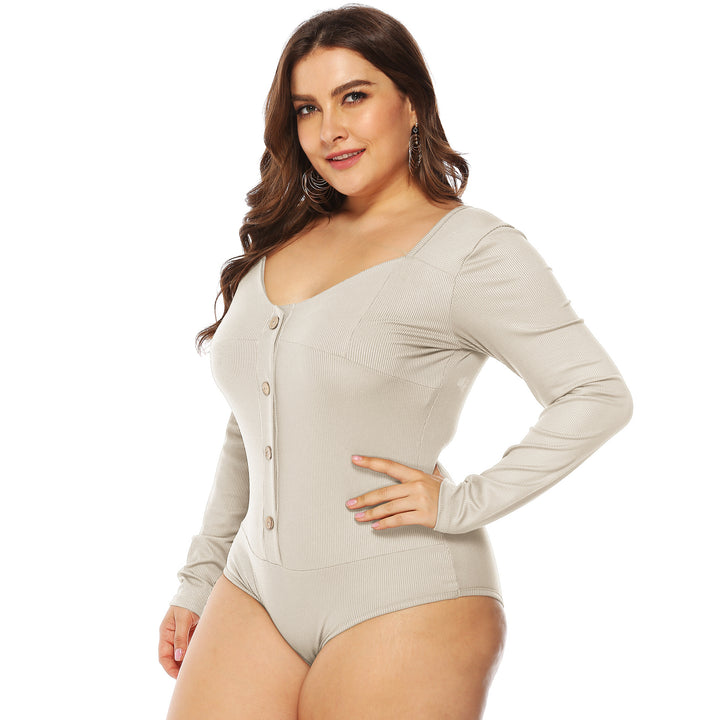 Ladies jumpsuit with long sleeves and button details Mune Fashion