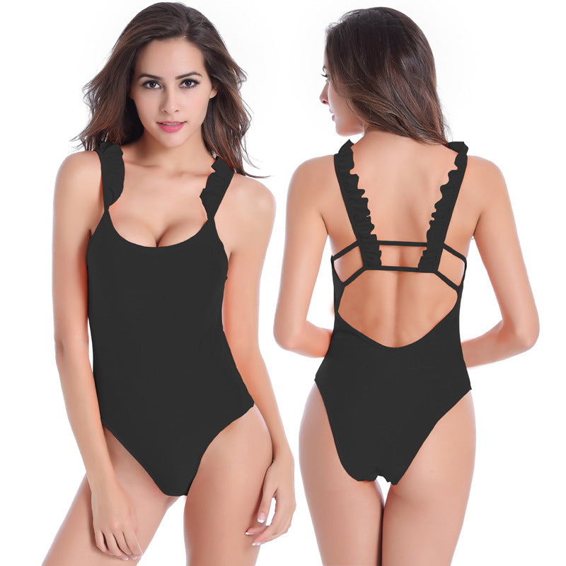 Women One-Piece Swimsuit with Playful Ruffle Detail Mune Fashion
