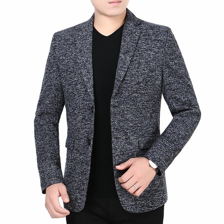 Men's Mélange Jersey Blazer with Light Structure and Two-Button Silhouette Mune Fashion