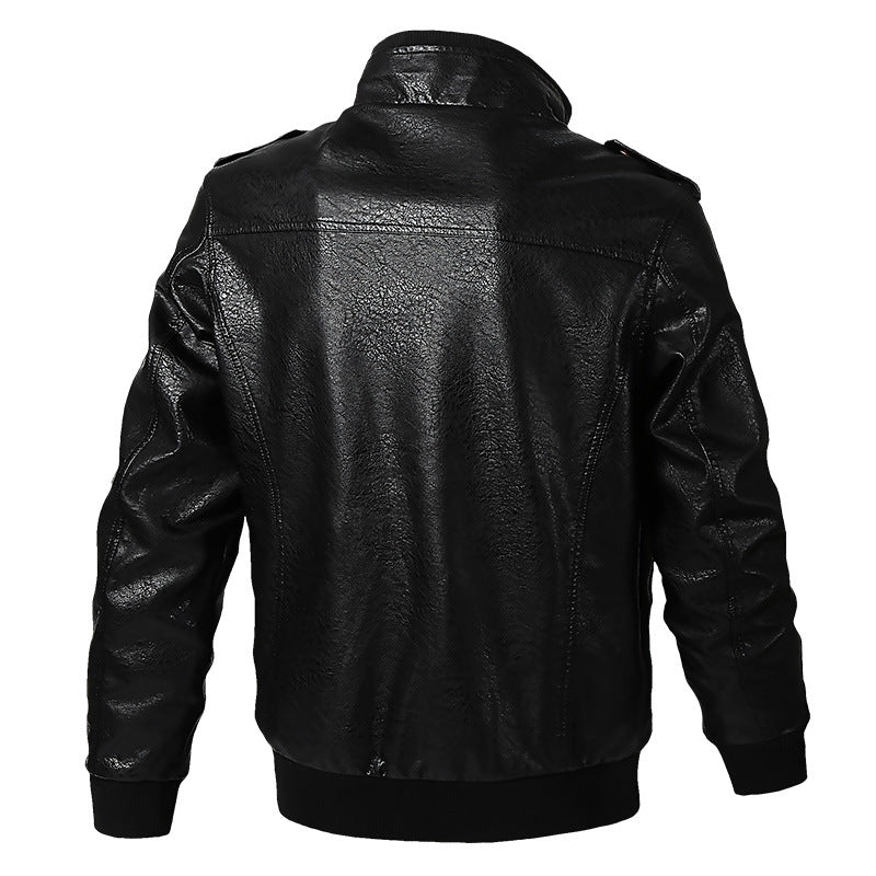 Men's Stylish Faux Leather Jacket Mune Fashion