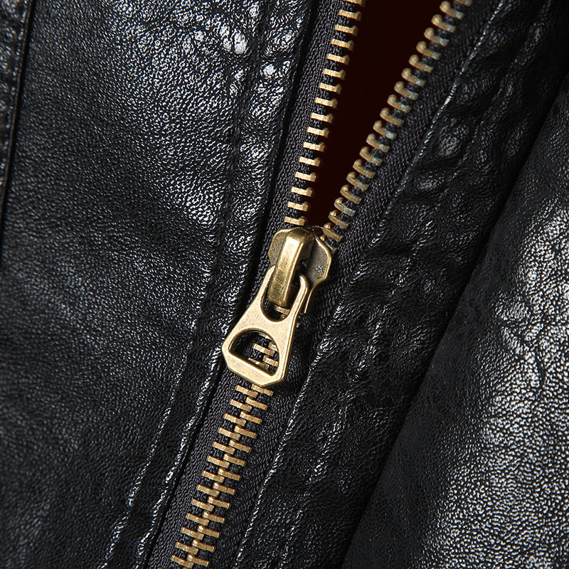 Men's Stylish Faux Leather Jacket Mune Fashion