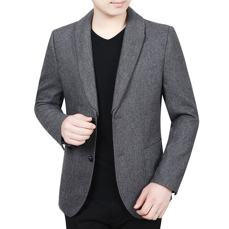Men's blazer with shawl collar made of fine wool blend Mune Fashion