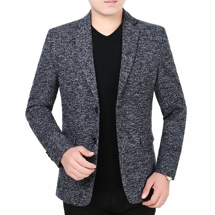 Men's Mélange Jersey Blazer with Light Structure and Two-Button Silhouette Mune Fashion