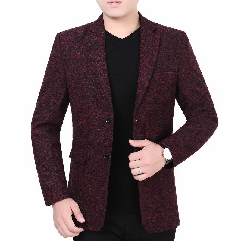 Men's Mélange Jersey Blazer with Light Structure and Two-Button Silhouette Mune Fashion