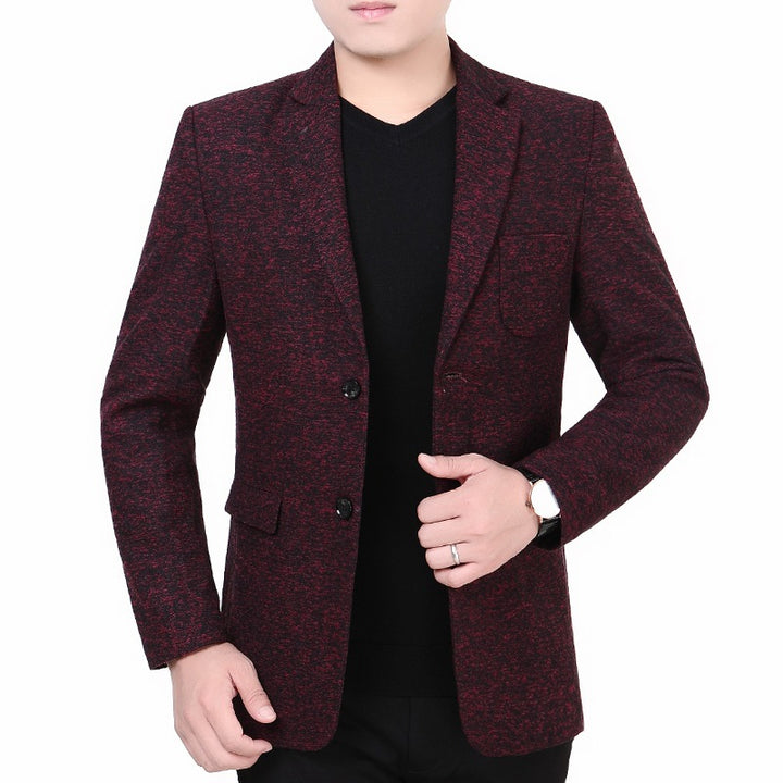 Men's Mélange Jersey Blazer with Light Structure and Two-Button Silhouette Mune Fashion