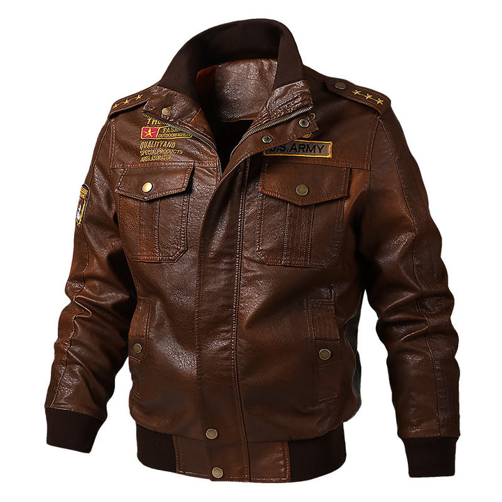 Men's Stylish Faux Leather Jacket Mune Fashion