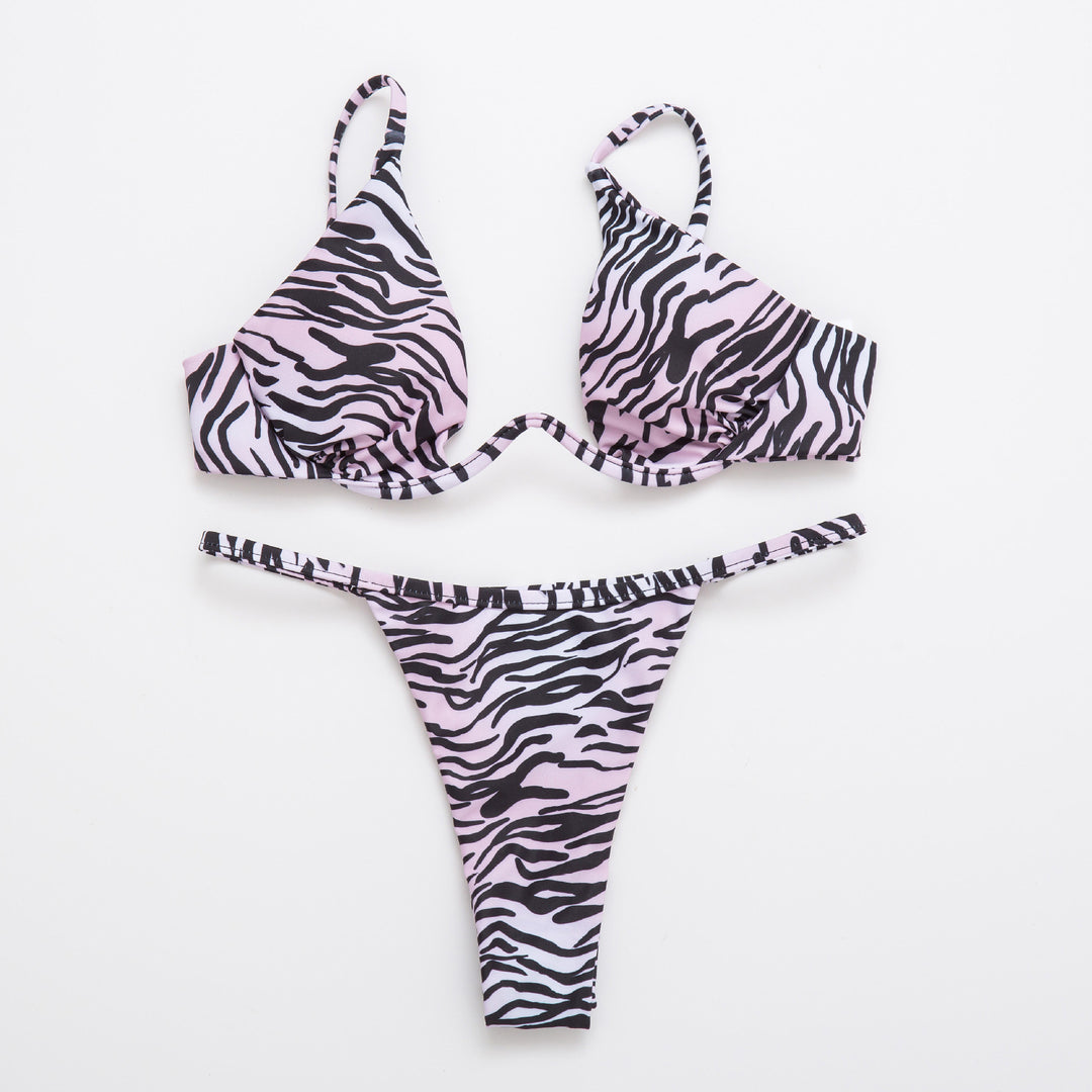 Women triangle bikini with shimmering top and adjustable straps Mune Fashion