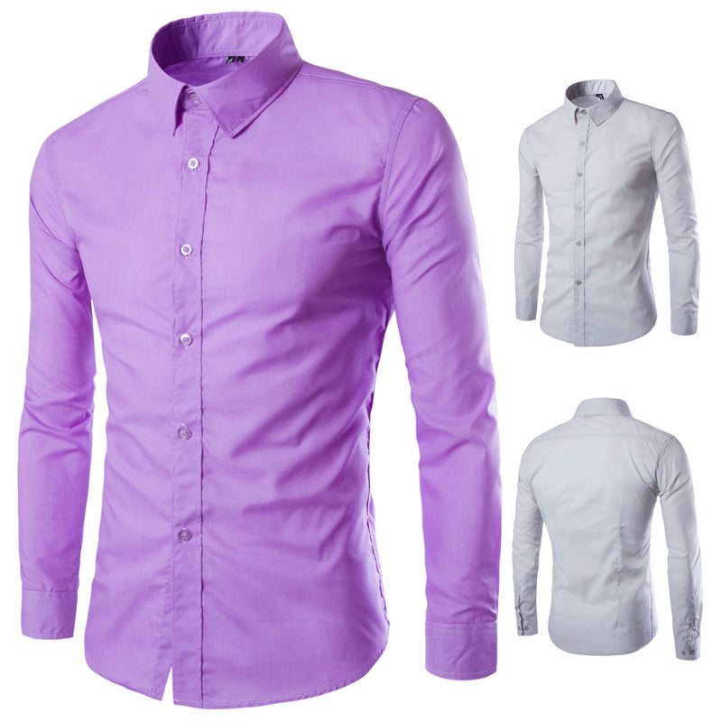 Men's tailored business shirt with Kent collar, lightweight stretch and slim silhouette Mune Fashion
