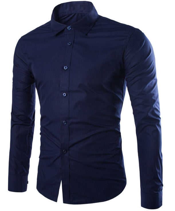 Men's tailored business shirt with Kent collar, lightweight stretch and slim silhouette Mune Fashion