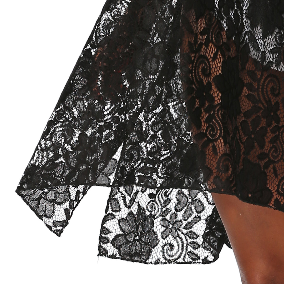 Women Transparent Lace Beach Cover-Up Mune Fashion
