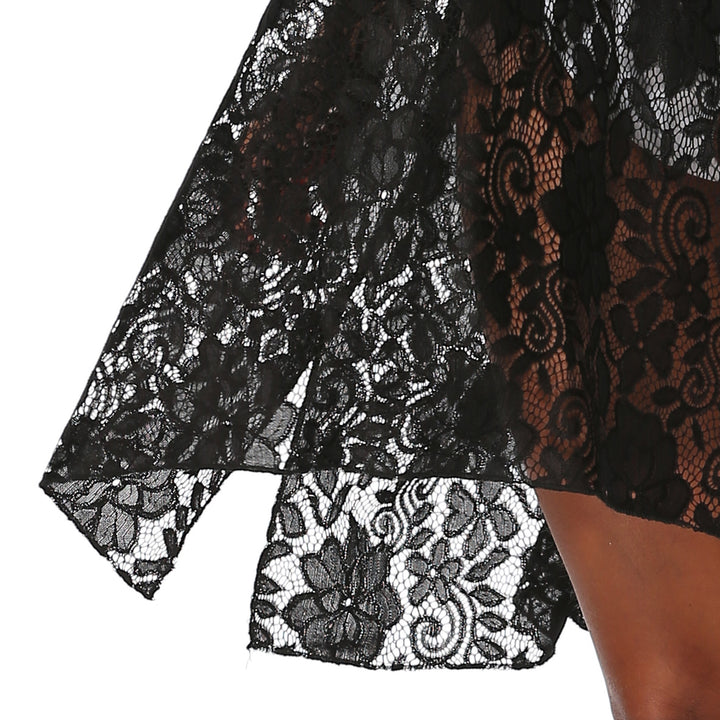 Women Transparent Lace Beach Cover-Up Mune Fashion
