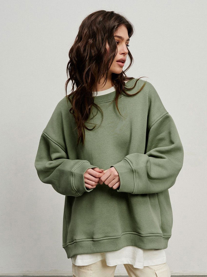 Mune | Women's Oversized Sweatshirt In Solid Color Design