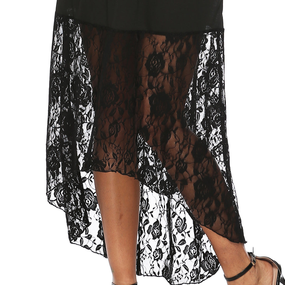 Women's maxi dress with romantic lace accents Mune Fashion