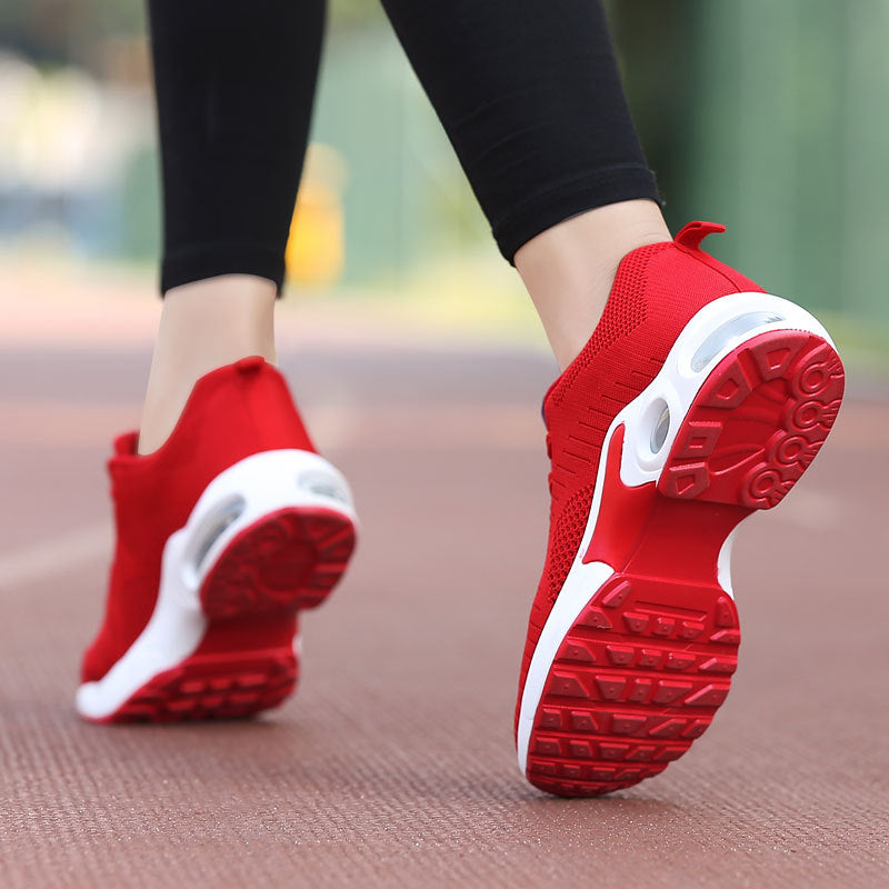 Women nan lightweight knit fitness sneakers with visible air chamber cushioning and viscoelastic insole Mune Fashion