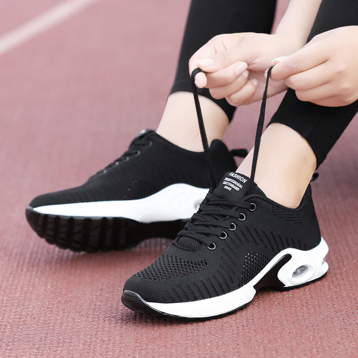 Women nan lightweight knit fitness sneakers with visible air chamber cushioning and viscoelastic insole Mune Fashion