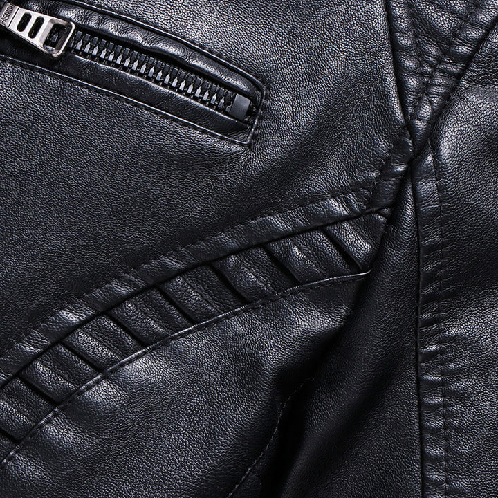 Men's Faux Leather Jacket with Soft Lining Mune Fashion