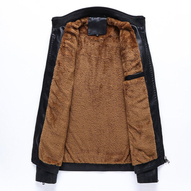 Men's Faux Leather Jacket with Soft Lining Mune Fashion