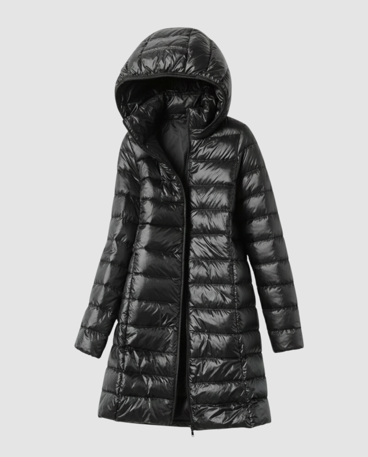 Women's ultra-light down jacket with hood