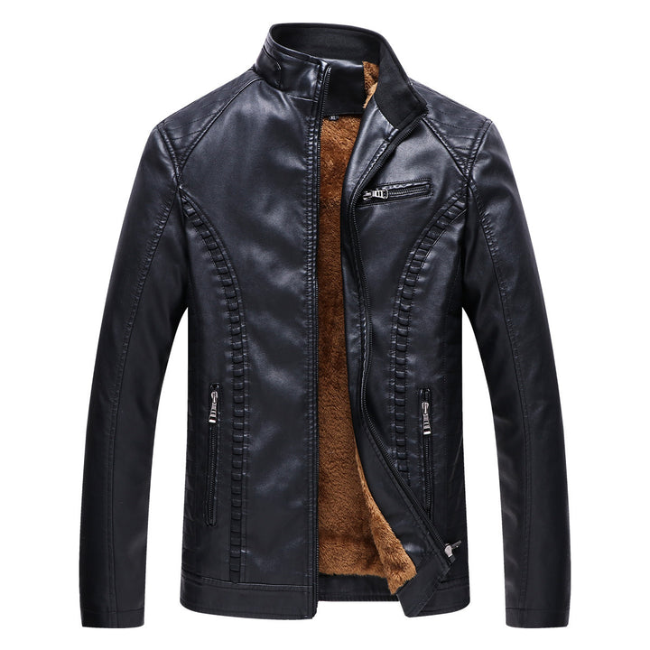 Men's Faux Leather Jacket with Soft Lining Mune Fashion