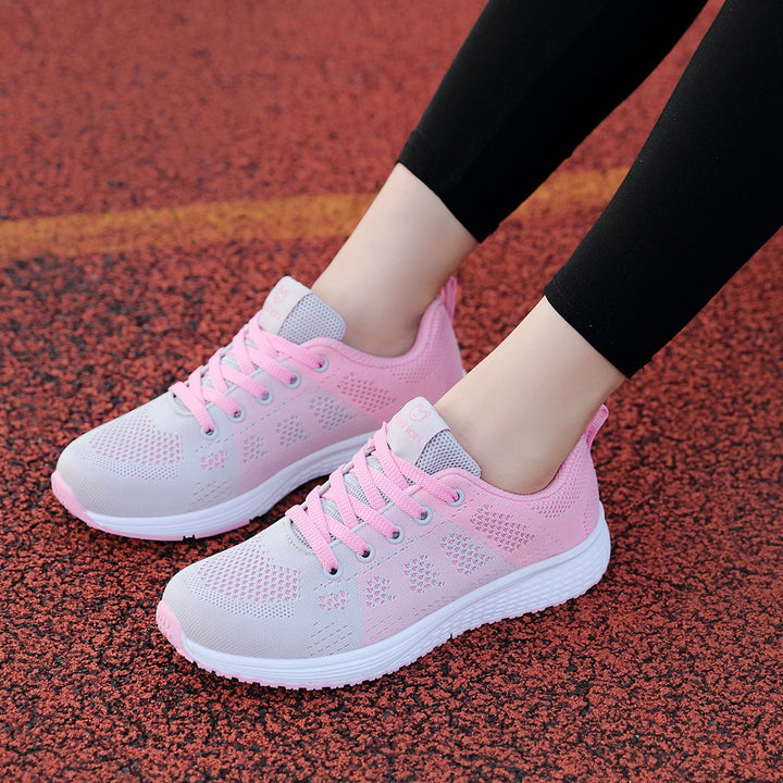 Women's breathable knitted running sneakers with seamless mesh upper and responsive foam cushioning Mune Fashion