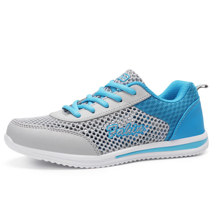 Women's lightweight mesh casual shoe with open-pored honeycomb structure, padded comfort insole, and flexible patterned sole Mune Fashion