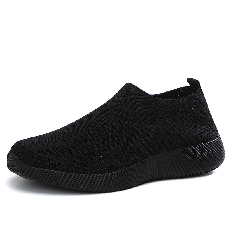 Women’s breathable knitted slip-on sneakers without laces with slip-resistant rubber sole Mune Fashion