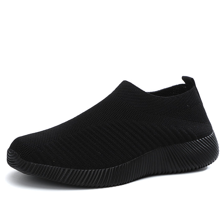 Women’s breathable knitted slip-on sneakers without laces with slip-resistant rubber sole Mune Fashion