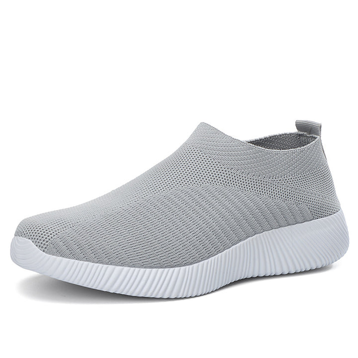 Women’s breathable knitted slip-on sneakers without laces with slip-resistant rubber sole Mune Fashion