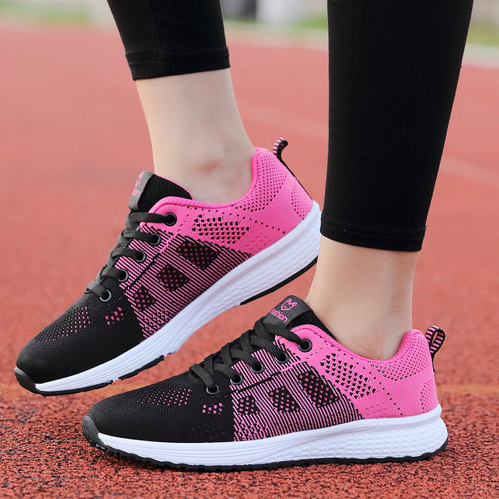 Women's breathable knitted running sneakers with seamless mesh upper and responsive foam cushioning Mune Fashion