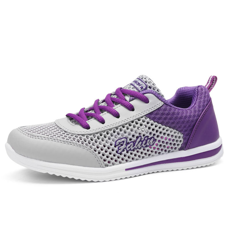 Women's lightweight mesh casual shoe with open-pored honeycomb structure, padded comfort insole, and flexible patterned sole Mune Fashion
