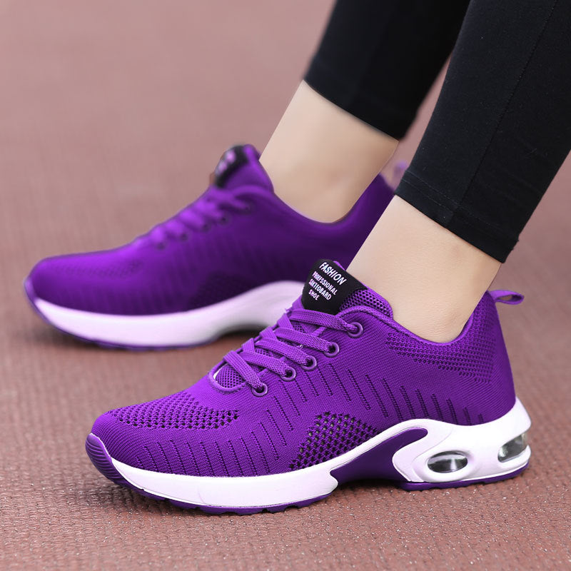 Women nan lightweight knit fitness sneakers with visible air chamber cushioning and viscoelastic insole Mune Fashion