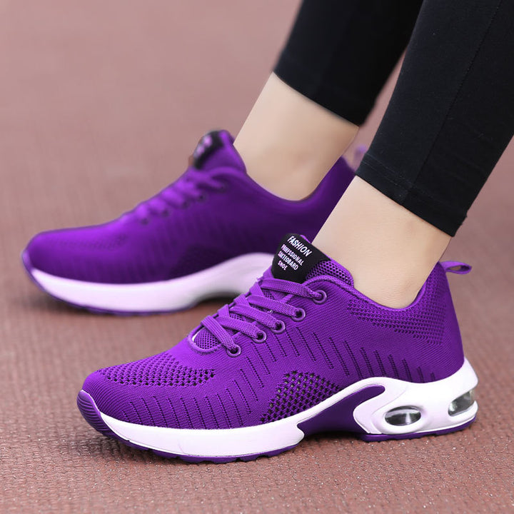 Women nan lightweight knit fitness sneakers with visible air chamber cushioning and viscoelastic insole Mune Fashion