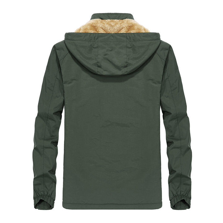Men's softshell outdoor jacket with teddy lining, windproof and hood Mune Fashion