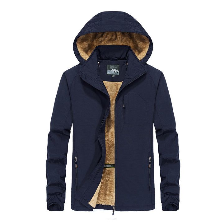 Men's softshell outdoor jacket with teddy lining, windproof and hood Mune Fashion