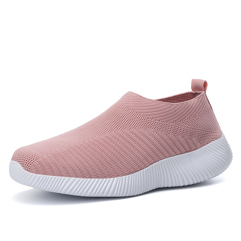 Women’s breathable knitted slip-on sneakers without laces with slip-resistant rubber sole Mune Fashion