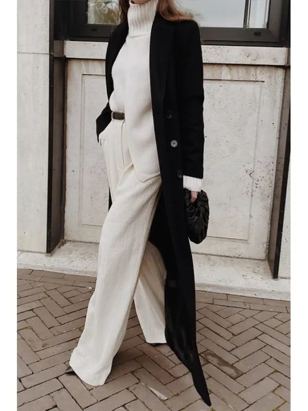 Mune | Black Casual Winter Coat