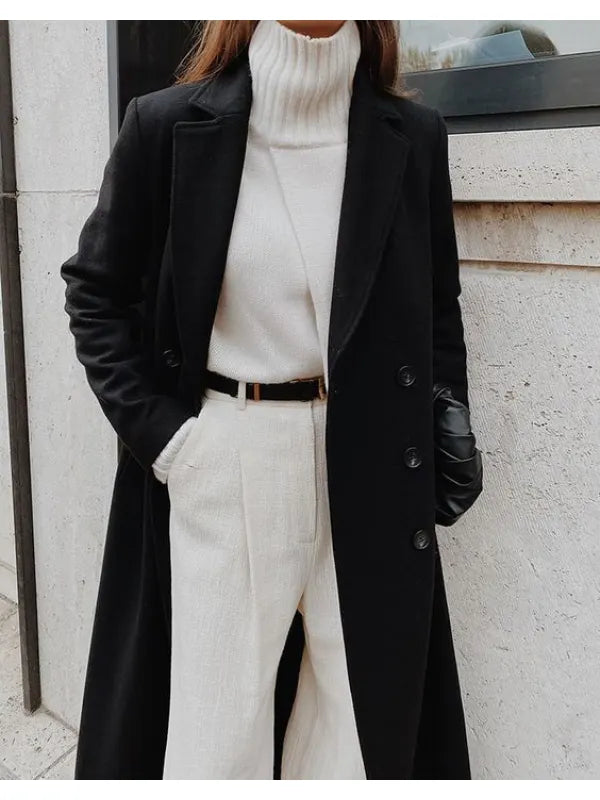 Mune | Black Casual Winter Coat