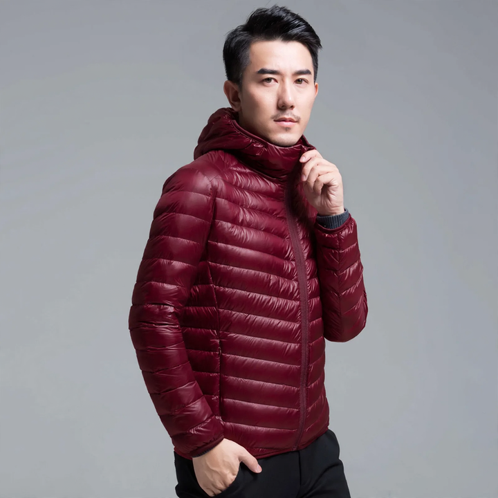 Light men's down jacket, short, various styles