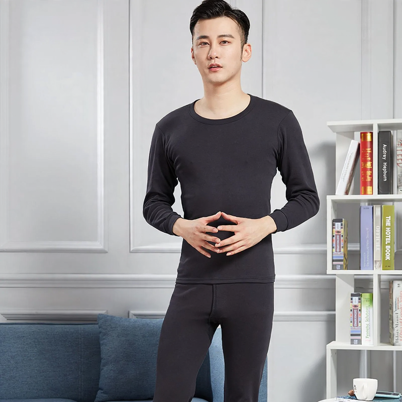 Men's Thermal Underwear Set, Crew Neck