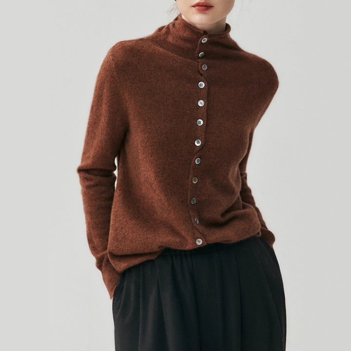Cardigan with rolled edges, soft feel